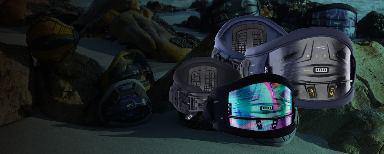 Trapézio ION para kitesurf masculino e feminino — Coleção 2025/2026 GoKite Store